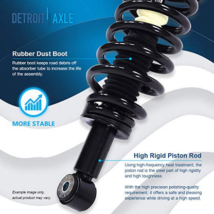 Detroit Axle - 2pc Rear Struts for 2003-2006 Ford Expedition Lincoln Navigator, 2 Complete Struts Shocks with Coil Spring Assembly 2003 2004 2005 2006 Replacement - size: 171370 x2/PAIR