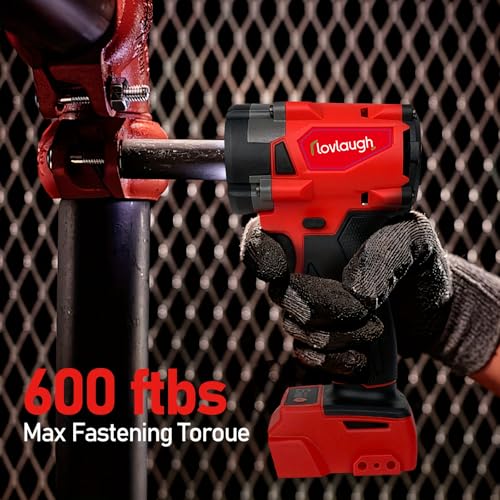 1/2 Inch Compact Impact Wrench with FRIC Ring, 250 ft-lbs Breakaway Torque, Brushless Motor, 4-Mode Control, LED Light, for Automotive Repair and Tire Changes
