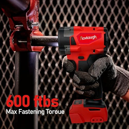1/2 Inch Compact Impact Wrench with FRIC Ring, 250 ft-lbs Breakaway Torque, Brushless Motor, 4-Mode Control, LED Light, for Automotive Repair and Tire Changes