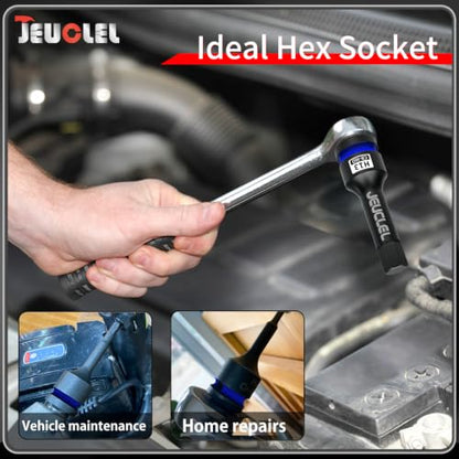 13mm Hex Impact Bit Socket, H13 1/2" Drive Allen Socket, Cr-Mo | 3-Inch, Lengthen Hex Screwdriver Adapter for Electric Ratchet Wrenches Fastening Screws, Socket Wrench, Head Drill - size: 1PC | H13 13MM