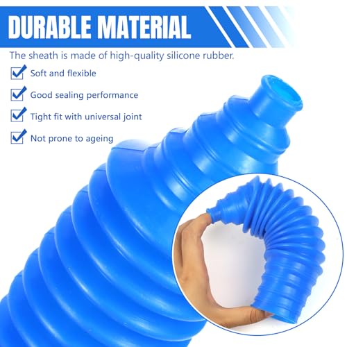 13PCS CV Axle Boot Repair Kit, 2PCS CV Boot with 4 Stainless Steel Clamps & 6 Cable Ties & Ball-Cage Pliers, Waterproof Dustproof CVs Joint Boots Kit, Universal Car Accessories (Blue) - color: Blue