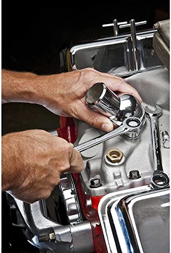 GEARWRENCH 30 Piece 12 Point Ratcheting Combination SAE/Metric (1/4-1 in., 8-24 mm) Wrench Set with Wrench Racks - 86702 - size: 30 Piece