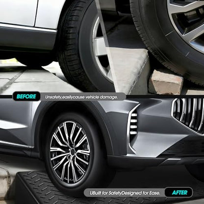 DNA Motoring 1pcs 5.7" Rise Rubber Curb Ramp Heavy Duty Loading Driveway Ramp Threshold Ramp 38.6" W x 14.8" D x 5.7" H for Loading Dock, Warehouse, Motorcycles, Cars, TOOLS-00647 - style: 5.7 in