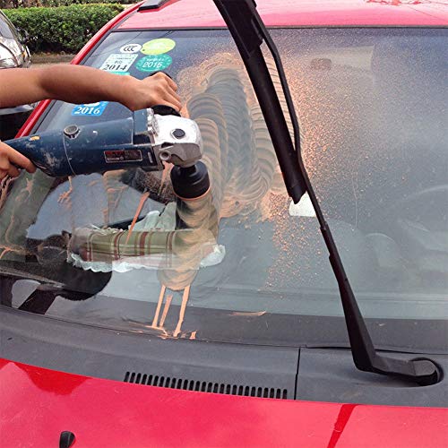 Glass Polishing Kit, 34Pcs Deep Scratch Remover Set for Windshield, Windows & Glass Repair with Felt Polishing Pads