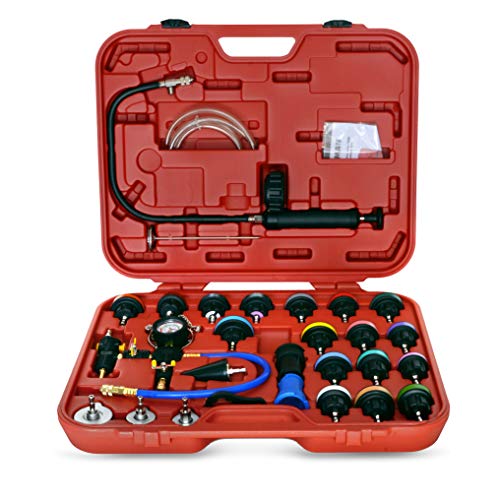 Steelman Master Cooling System Test and Purge Auto Kit, 27-Piece Kit, Leak and Pressure Test, Vacuum Purge Kit, Storage Case Included