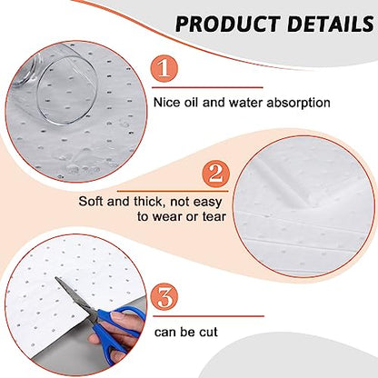 Weewooday 300 Pcs Oil Absorbent Pads Heavy Weight Absorbing Oil Mat for Garage Floor Dimpled Oil Absorbent Pads (White, 13 x 19 Inch)