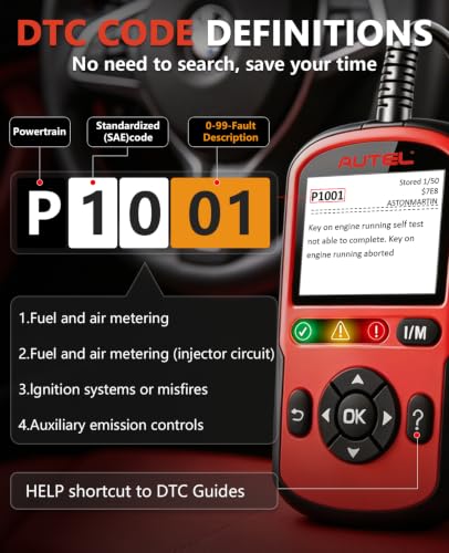 Autel OBD2 Scanner AutoLink AL549, Car Check Engine Code Reader with ABS, Car Battery Tester & Alternator Tester, Plug and Play, Upgrade Ver. of AL519 AL319 AL329 ML519 OBDII CAN Diagnostic Scan Tool