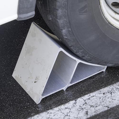 Extreme Max 5001.6798 Premium Lightweight Aluminum Wheel Chock with Ribbed Slope and Grip Teeth - Anti-Slip Claw Base for Trailers, RVs & 5th Wheels, Set of 4 - style: Set of 4