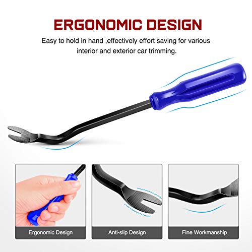 Nilight 5PCS Auto Trim Removal Tool Set for Car Audio Dash Panel Window Molding Fastener Remover Tool Kit - color: Blue, size: 5Pcs