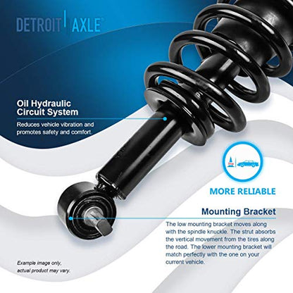 Detroit Axle - 2 Front Struts for 2007-2013 Chevrolet Silverado 1500 | GMC Sierra 1500 [Exc. Electronic Suspension] Complete Struts w/Coil Spring 2008 2009 2010 2011 2012 Replacement Ready Strut - size: 139105 x2/PAIR