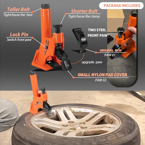 Manual Tire Bead Breaker Tool, Heavy-Duty Rim-Safe Bead Breaker for 38–42 Inch Tires, Portable Tire Removal Tool for Farm, Bus & Off-Road Vehicles