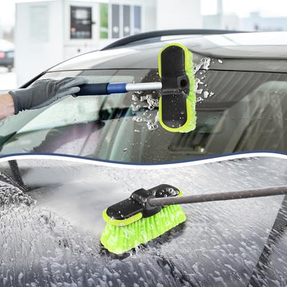 Car Wash Brush Head with Soft Bristle 8 ", 4 Pack Scrub Brush Attachment for Extension Pole, Outdoor Cleaning Tool for Window, Wall, Floor, Deck, Patio - size: 4 Pack