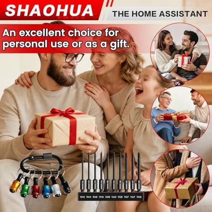 10PCS Triangle Screwdriver Set with Drill Bit Holder Key Chain, Triangle Screwdriver Bit Set, S2 Steel Screwdriver Set,1/4 Hex-Shank Drill Bit Set, TA12/14/16/18/20/23/25/27(x2)/30 - style: H. Triangle Screwdriver Bits