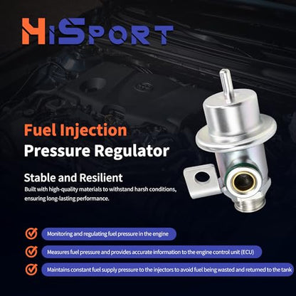 HiSport Fuel Injection Pressure Regulator - 3.0BAR, Replaces PR105 17089203 17103467 17107478 17107483 17107491 17112555 17112589 17122283 21007005 21015427 217364 217367 217370 217400 8171222830 - size: HSFPR105