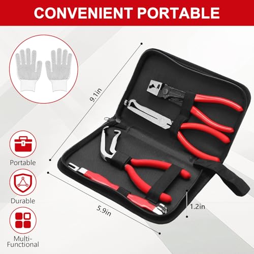 Automotive Electrical Disconnect Connector Plier : 7Pcs Automotive Electrical Connector Removal Tool Plug Connector Separator Hose Clamp Pliers for Car Truck SUV