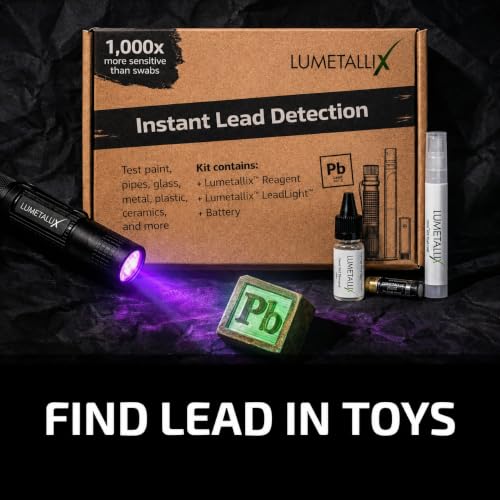 Lumetallix The Original Glowing Lead Test - Instant Lead Detection Lead Test Kit for Paint, Ceramics & more Fast, Accurate Results Home Safety & Easy to Use - Home Lead Test Kit - Lead Paint Test Kit - style: Lead test