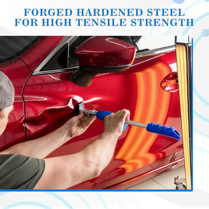 Zonon 9 Piece 5 lb Sliding Hammer Dent Puller, Body Repair Tool Set, Used to Repair Hail Dents and Creases, Suitable for Metal Surfaces of Cars and Refrigerators