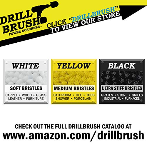 Carpet Cleaner Scrub Brush for Polisher - 7 Inch Soft White Drillbrush with 5/8 x 11 Threaded Hub for Rotary Polisher Machine - Large Car Buffer Brush - Large Carpet Scrubber - Drill Adapter Included - color: White