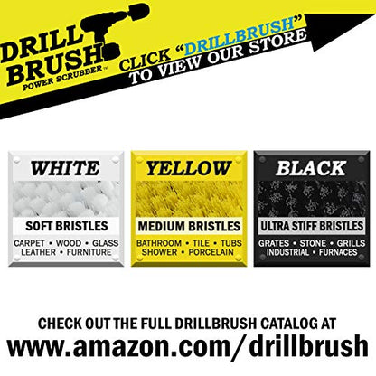 Carpet Cleaner Scrub Brush for Polisher - 7 Inch Soft White Drillbrush with 5/8 x 11 Threaded Hub for Rotary Polisher Machine - Large Car Buffer Brush - Large Carpet Scrubber - Drill Adapter Included - color: White