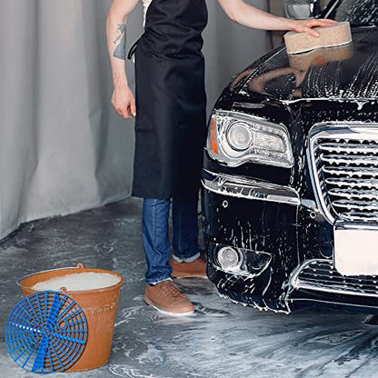 Tallew Car Wash Bucket Insert Grit Traps for Car Washing Detailing Kit Accessories Cleaning Tool Fits 12 Inch Diameter Bucket or 3-5 Gallon(Blue,4 Pieces) - color: Blue