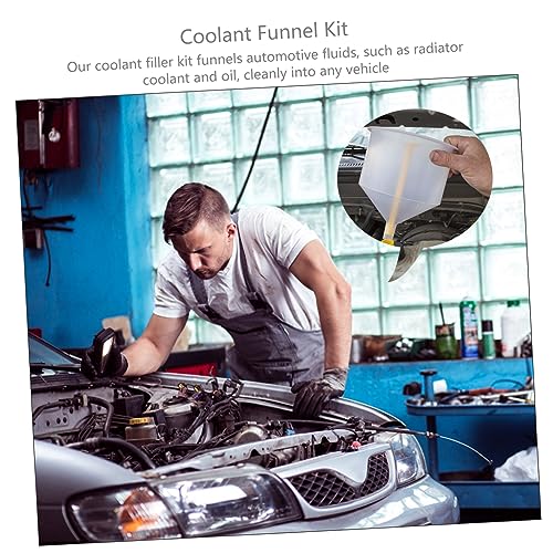 ULTECHNOVO Spill Coolant Filling Kit Radiator Funnel for Easy Coolant Transfer Prevents Overflow Includes Fluid Stopper for Efficient Reuse