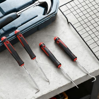 4 Pcs Pick and Hook Set Precision Automotive Mechanic Picks Tools Set for Car Oil Seal Hooks Puller Remover Tools(6.5 Inches),Gifts for Men