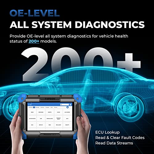 TOPDON Phoenix Lite 2 Bidirectional Scan Tool, OBD2 Scanner, Function as ONE/AD900 Lite, ECU Coding, Wireless Automotive Diagnostic Scanner, 34+ Reset Services, FCA AutoAuth, 2 Years Free Update