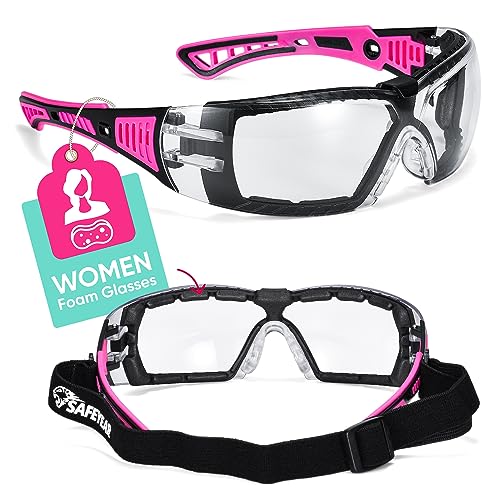 SAFEYEAR Women's Anti Fog Safety Goggles Glasses with HD Anti Scratch Resistant Lenses Work Goggles for Nurse Eye Protection - color: Purple