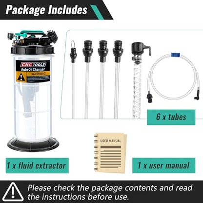 Estune 5.3L Fluid Extractor Pump, 1.4 Gallon Pneumatic Manual Oil Extractor Pump for Oil Change, Oils Vacuum Pumps Extractors with 5 Pcs Brake Bleeding Hose for Cars, SUVs, Trucks, RVs, Motorcycles - size: 1.4 Gallon/5.3 L