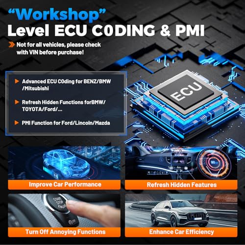 XTOOL D8W Wireless Bidirectional Scan Tool, AI-Assisted OBD2 Scanner with Topology, 3-Year Updates, ECU C0ding, PMI, 42+ Resets, Full Diagnostic Scanner for Car, Crankshaft Relearn, FCA/CAN FD/DoIP