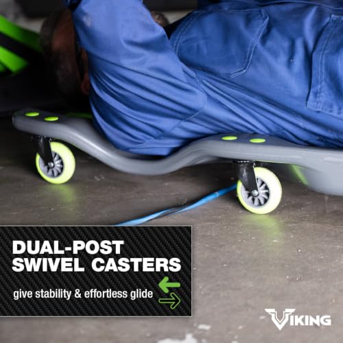 AFF Viking Mechanic's Creeper - Low Profile Ergonomic Design with Padded Headrest - Heavy Duty - style: 42" Mechanic