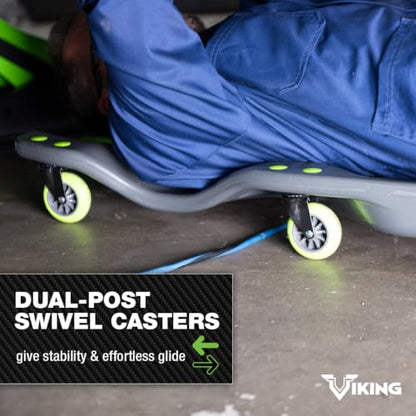 AFF Viking Mechanic's Creeper - Low Profile Ergonomic Design with Padded Headrest - Heavy Duty - style: 42" Mechanic