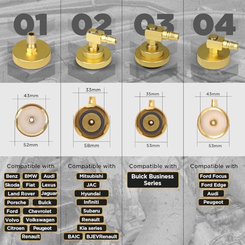 CMTOOL Master Cylinder Bleeder Kit, 20PCS Brake Bleeder Adapter Kit, Aluminum Material, Brake Pressure Bleeding Set with Quick Connector, for Most Vehicles