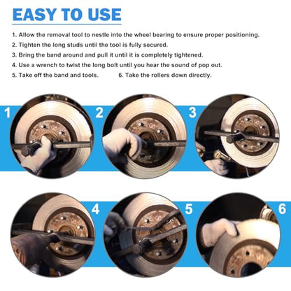 6980 Brake Drum and Rotor Puller Kit/Brake Drum Hub Puller/Brake Rotor Removal Tool for Removing Brake Drums, Rotors, Drive Wheels, Gears, Flywheels and Pulleys