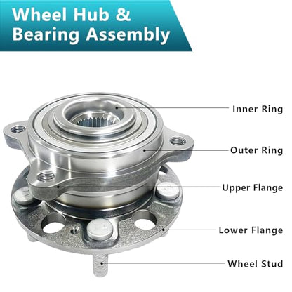 513409 Front Rear Wheel Bearing Hub Assembly for Hyundai Santa Fe Sport XL 2015-2019, Kia Sorento 2016-2020, 51750-C5000 (2PCS) - size: 513409