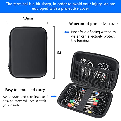 82pcs Repair Kit - Wire Connector Terminal Pin Extractors, Electrical Wiring Crimp Back Needle Removal Tool with Protective Bag