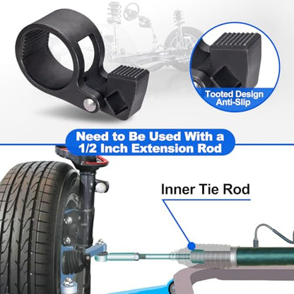 Toolwiz Inner Tie Rod Hex Wrench 1/2'' Drive Repair Removal Tools 27-42mm | Car Truck Vehicle Motorcycle Rod End Removal and Installation, Compatible with Mercedes Benz BMW Toyota Honda Ford Universal