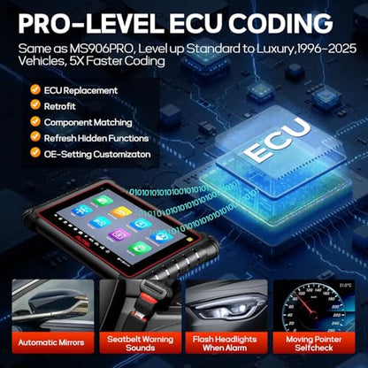 Autel MaxiPRO MP900TS Bidirectional OBD2 Scanner, Full TPMS & Coding | CAN FD DoIP Support 8-inch Auto Scan 2.0, 40+ service upgraded replacement for MK900TS, MS906PRO, MP900BT