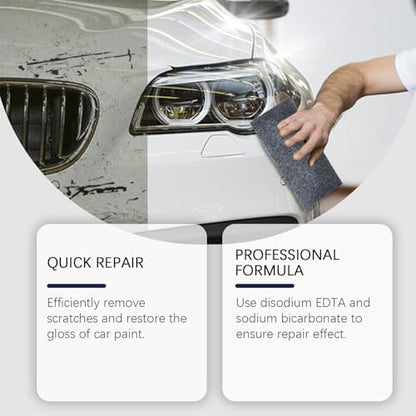 Nano Sparkle Cloth Car Scratch Remover - 2025 Upgrade Scratch Remover for Vehicles, Magic Wipes Cleaning Cloth Car Scratches Repair Paste, Scuff Repair Polishing Wax Kit for Deep Scratches