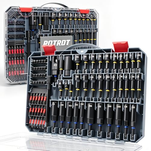 80-Piece Magnetic Impact Nut Driver Set, SAE/Metric Nut Driver Set, Socket Adapters, Wing Nut Driver, Bit Holder, Universal Sockets, Quick Release Extension, Power Bits, 1/4'' Quick Change - size: 80-Piece Magnetic Impact Nut Driver Set
