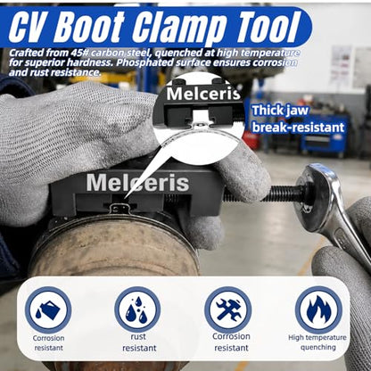 CV Boot Clamp Tool Kit for CV Axle Dust Boot Installation | Toyota CV Boot Pliers with 20PCS 304 Stainless Steel CV Boot Clamp ,OEM 09521-24010