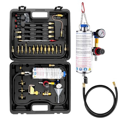 Fuel Injection Systems Cleaner Kit - 1000ML 150PSI Non-Dismantle Fuel Injector Cleaner Tester for Automotive Intake Valve Manifold Throttle Body Catalytic Converter