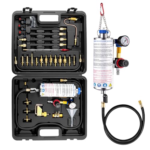 Fuel Injection Systems Cleaner Kit - 1000ML 150PSI Non-Dismantle Fuel Injector Cleaner Tester for Automotive Intake Valve Manifold Throttle Body Catalytic Converter