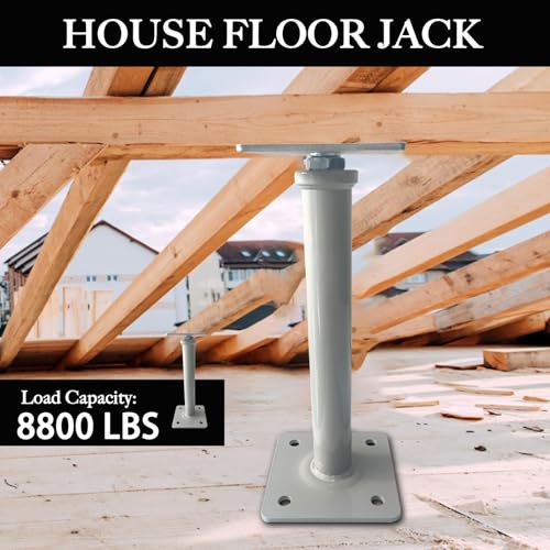 4 PCS Floor Jacks,House Jacks for Leveling,Adjustable Jack Post 11.8" - 16" Height Range,8800 lbs Height Capacity(Each),Screw Pole Jack,Basement Floor Post for Stairs, Porches, Roof Beams