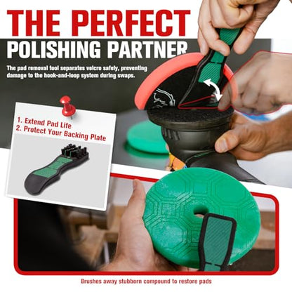 BATOCA P1 Buffer Polisher Kit, 1000W High-Torque Car Buffer - 5-Inch 15mm Long-Throw 6-Speed Dual Action Polisher - Deluxe Set with Custom Bag, 16.4ft Detachable Cord, Anti-Vibration, Pad Care Tools - size: Pro Kit
