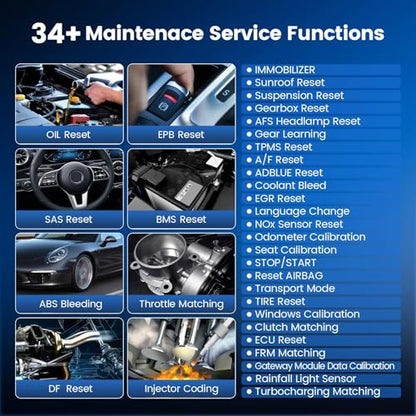 MUCAR VO8 OBD2 Scanner Diagnostic Tool with Lifetime Free Update, Full System Bidirectional Scan Tool with 34+ Reset Service, ECU Coding, 3000+ Active Test, Power Balance, Crankshaft Relearn, FCA SGW