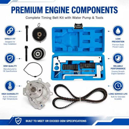 1.6/1.8L Timing Belt Kit Water Pump Fit For Chevy Aveo Cruze Sonic 2008-18 | Fit For Chevy Aveo Cruze Sonic Aveo5 Pontiac G3 Saturn Astra Suzuki Swift+ 2008-2018 TBK338 55574864 24422964 Water Pump Kit - size: Timing belt Water pump Kit GM 1.8L