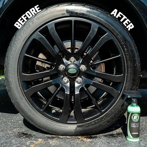 ExoForma Wet Tire Dressing Spray - Extremely High Shine Tire Dressing for That Wet Look - No Sling, Non-Greasy Silicone Formula with UV Protection - Easy to Apply, Minimal Cure Time - 16 fl oz - size: 16 Fl Oz (Pack of 1)