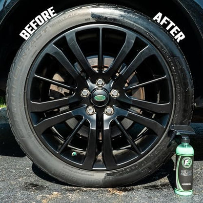 ExoForma Wet Tire Dressing Spray - Extremely High Shine Tire Dressing for That Wet Look - No Sling, Non-Greasy Silicone Formula with UV Protection - Easy to Apply, Minimal Cure Time - 16 fl oz - size: 16 Fl Oz (Pack of 1)