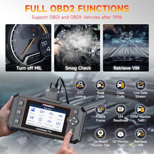 2026 FOXWELL NT624 Elite OBD2 Scanner, All-System 8 Resets Code Reader | Upgraded from NT614, ABS Bleeding, EPB, Oil, Battery Registration, SAS, Throttle, Injector & DPF Scan Tool for DIY Mechanics